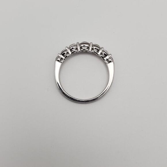 Vintage Sterling Silver 925 Ring Bar Lafonn Platinum Over Sterling Size 7 - Picture 6 of 9